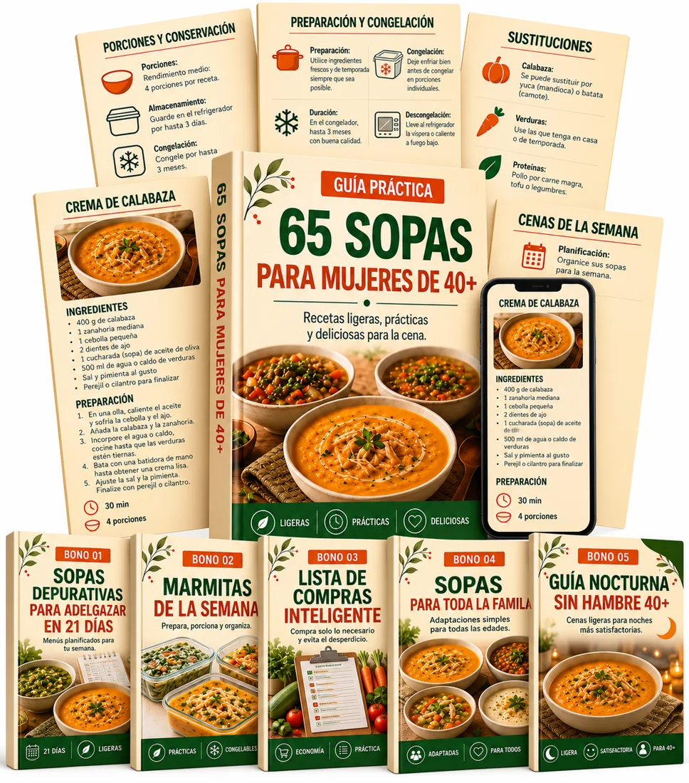 Mockup completo de la oferta con el material principal y los 5 bonos